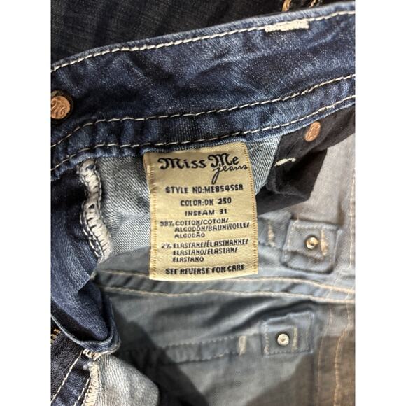 Miss Me Dark Blue Straight Leg Jeans - Picture 8 of 16